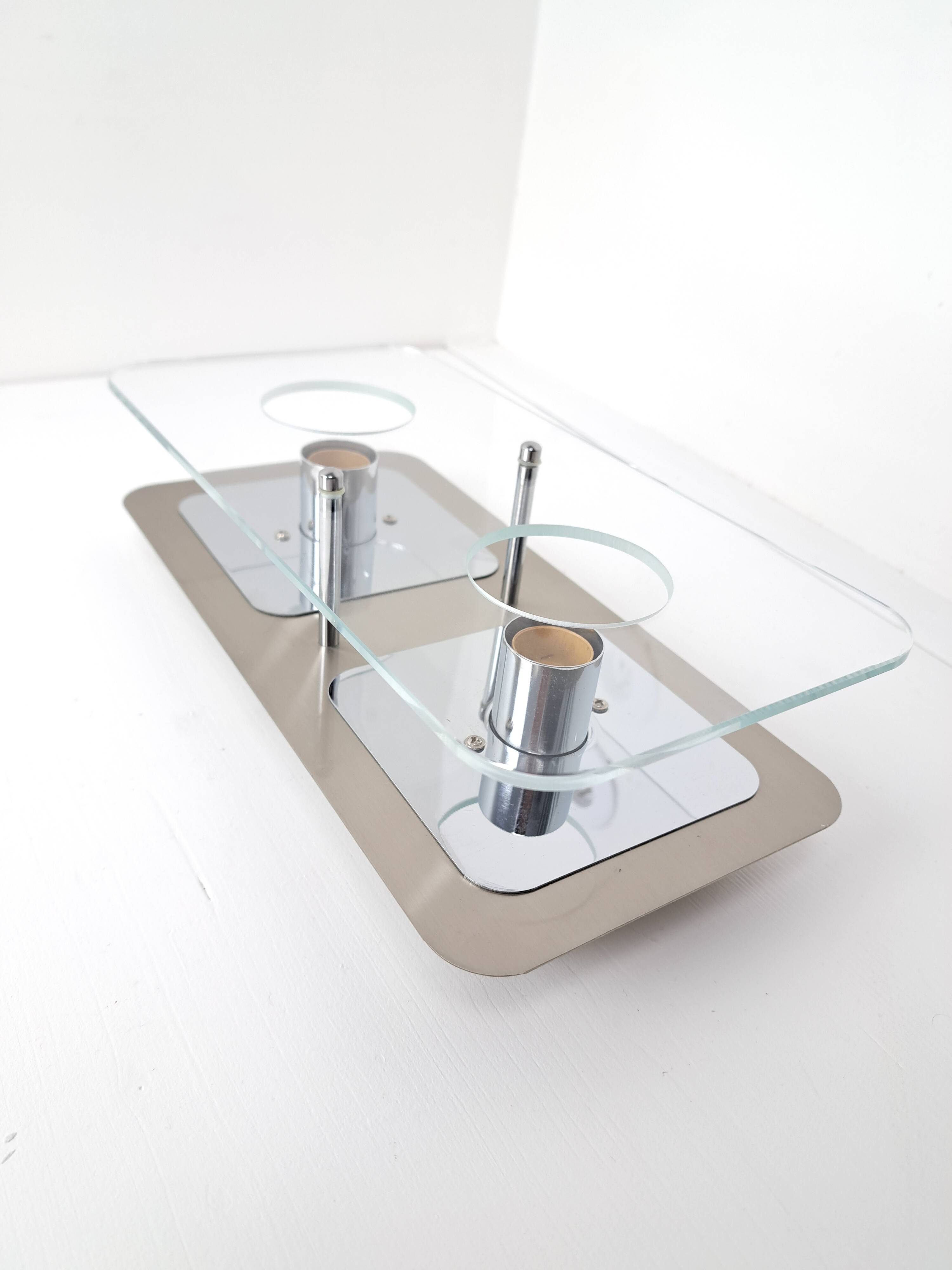 Wofi Leuchten dlg Oxar space age vintage double mirror wall light