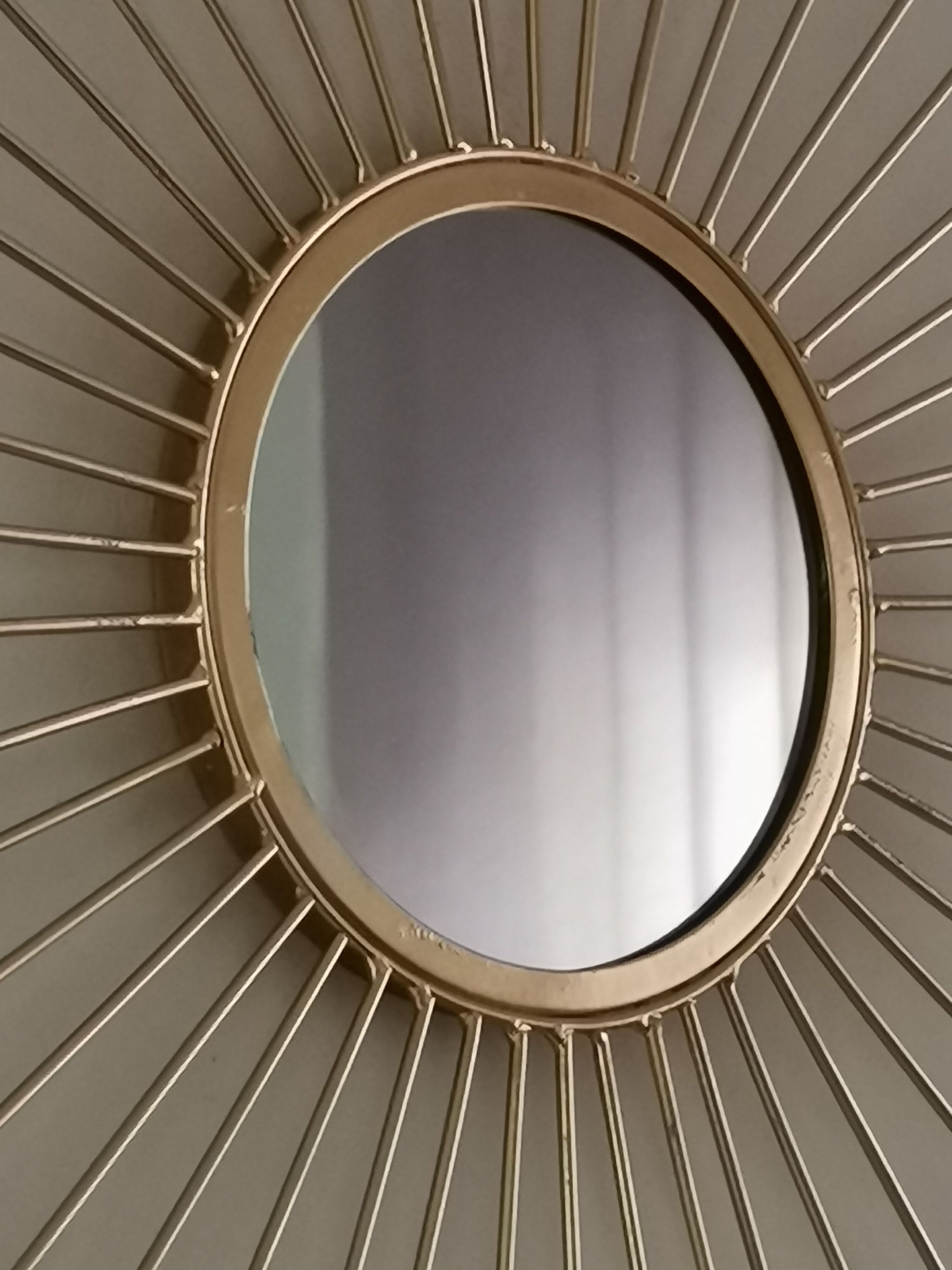 Mirror sun golden metal