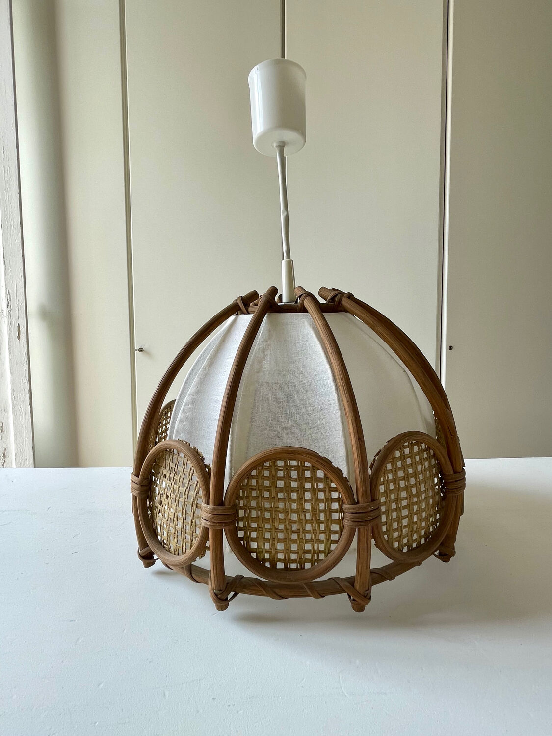 Bamboo and rattan suspension from the 60s/70s.