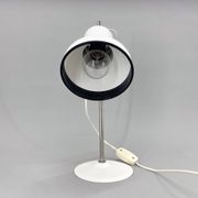 Mid-century White Metal Table Lamp, Czechoslovakia