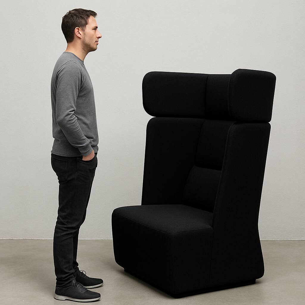 Black sofa - high back