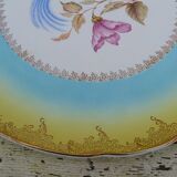 Large round dish 1900 Digoin - Sarreguemine Bird of the Islands