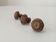 Set of 3 antique furniture handles in gilded bronze.