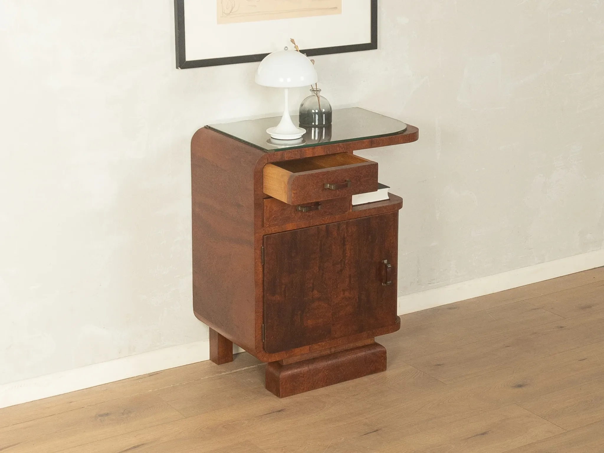 Classic 1930s chest of drawers with asymmetrical design