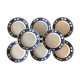 Set de 8 assiettes à dessert en faïence ancienne