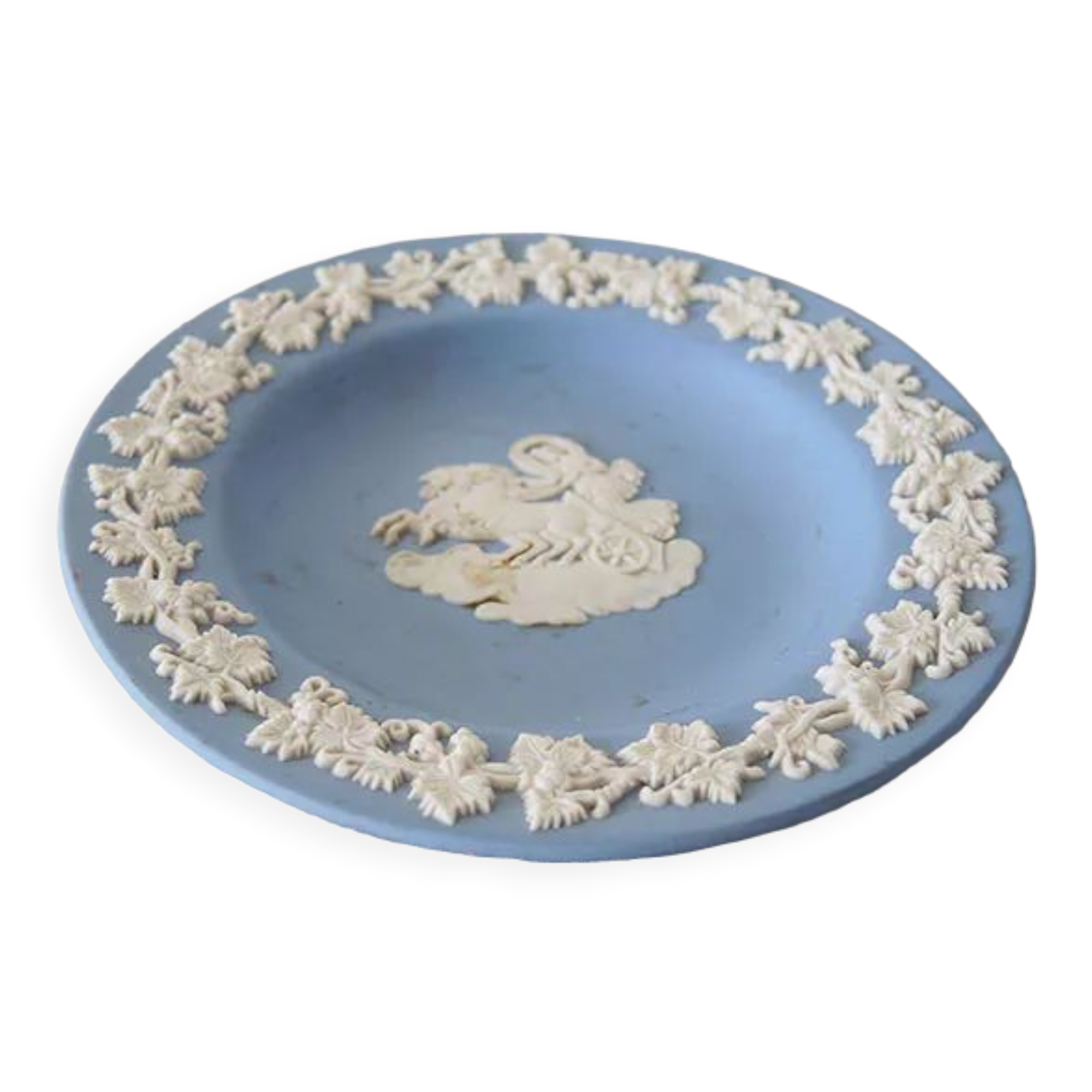 Old Wedgwood Blue Jasperware Cup: mythological décor