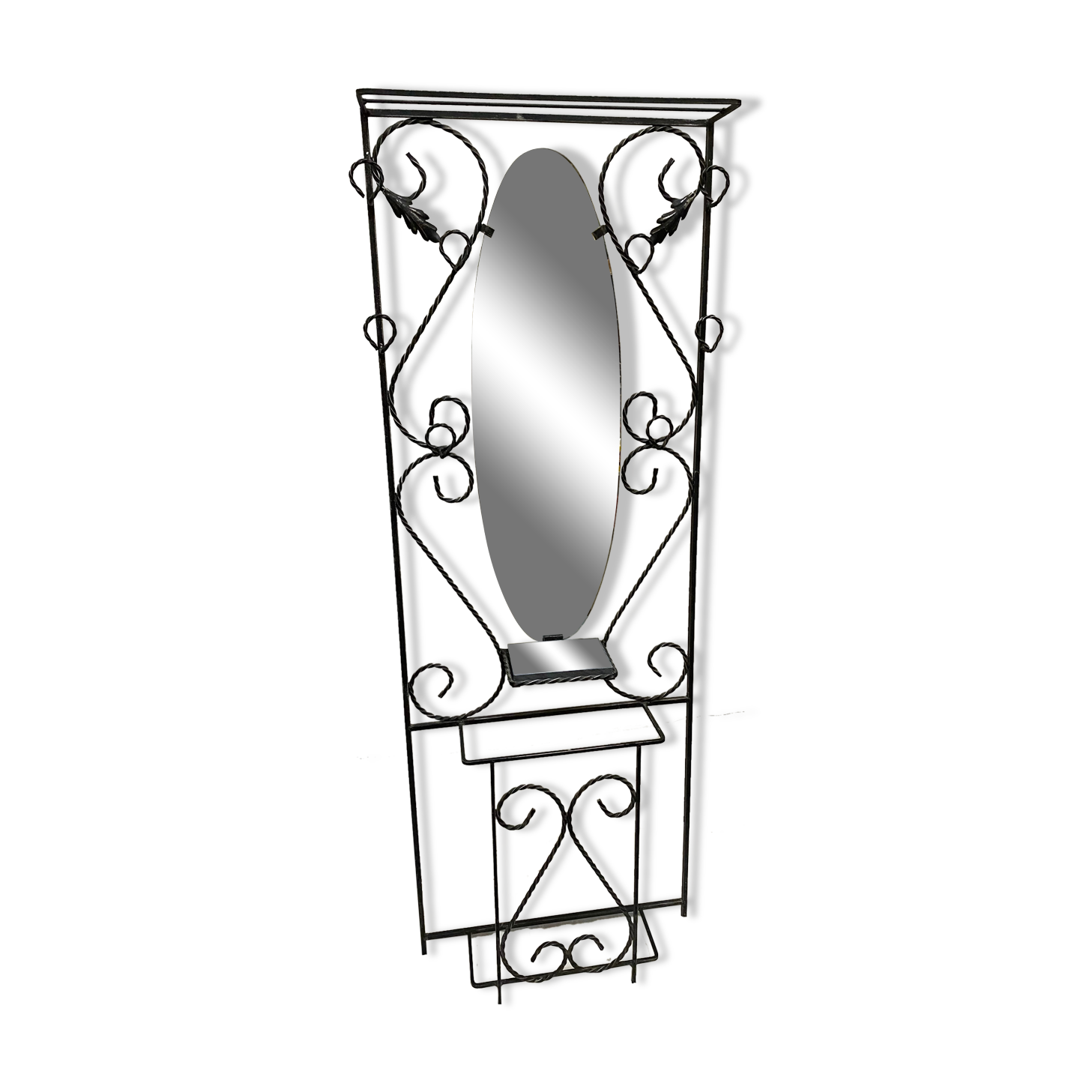 Coat rack art-deco wrought iron cloakroom