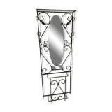 Coat rack art-deco wrought iron cloakroom