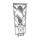 Porte manteau vestiaire art-déco en fer forgé