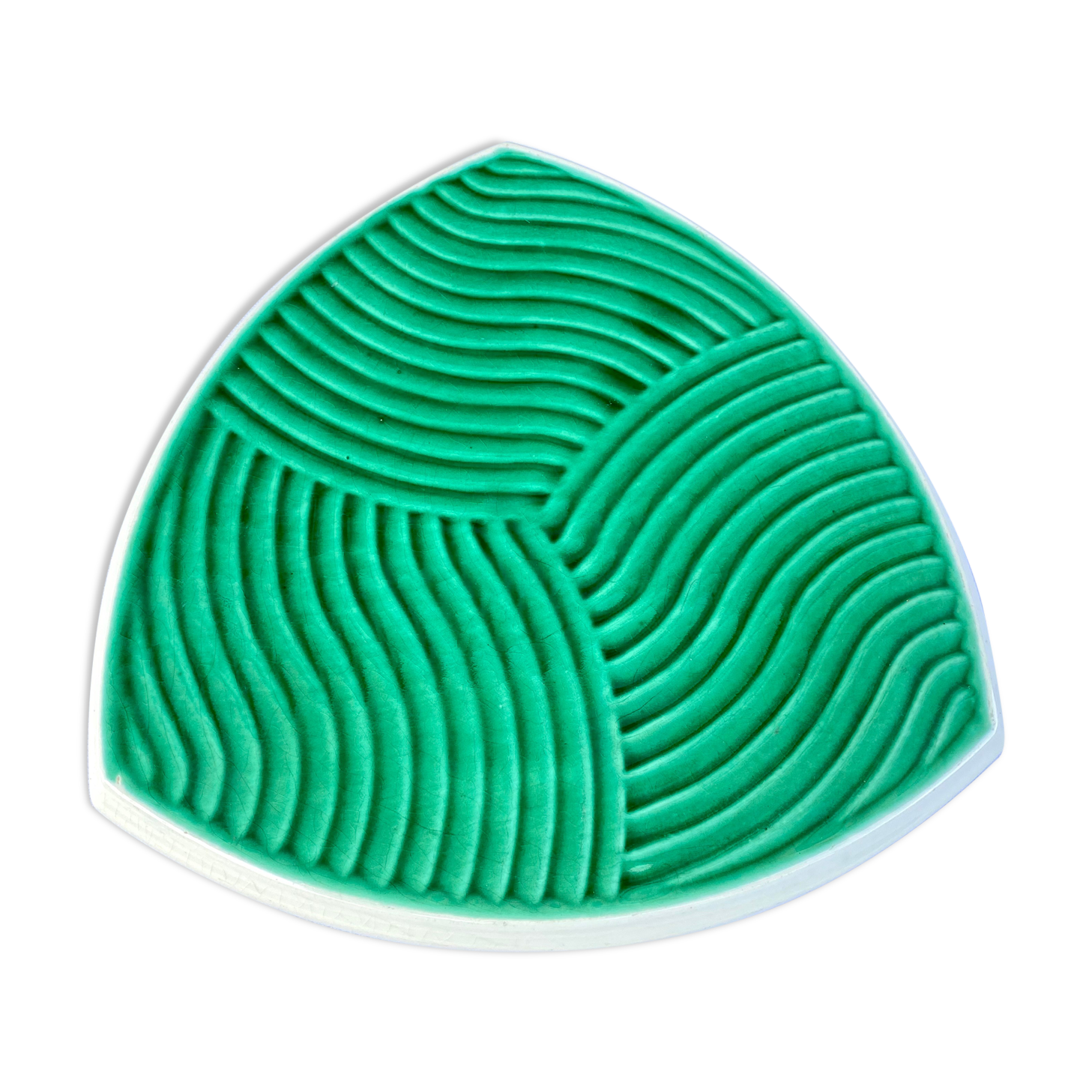 Ceramic table mat of Sarreguemines vintage design 60s