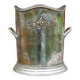 Vintage champagne bucket, silver metal champagne bucket, tableware