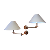 Set of two vintage chic brass arms appliques