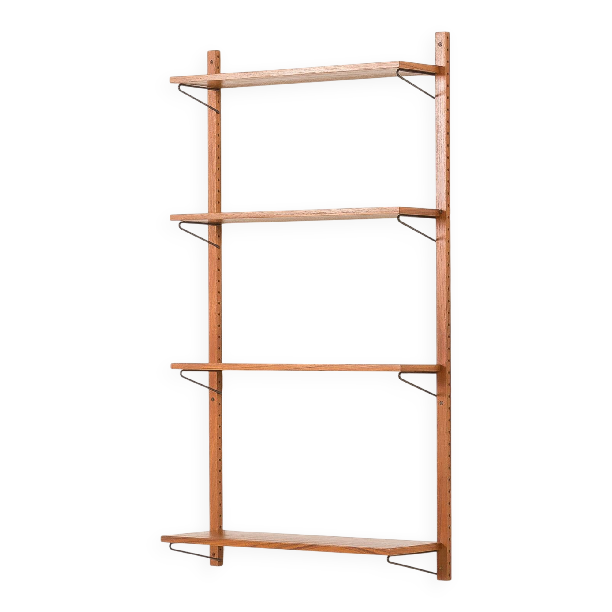 Étagères danoises en teck du milieu du siècle, lot de 4, années 1960