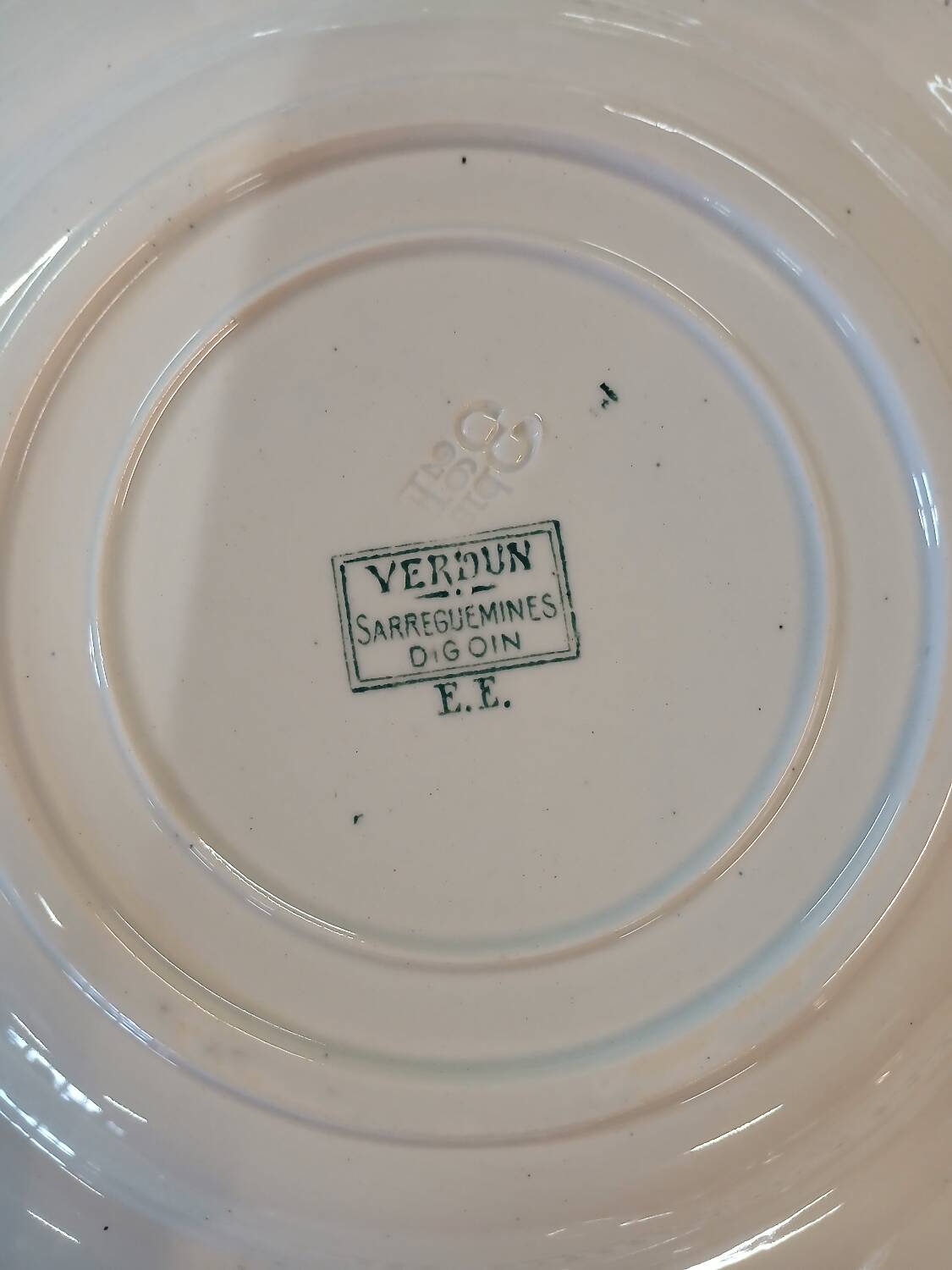 6 antique ironstone soup plates