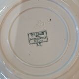 6 antique ironstone soup plates