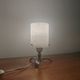 Vintage tripod lamp 60s/70s – Smoked Plexiglass, Brass & Frosted granite glass