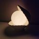 Lampe de table en céramique vintage huître avec perle, des années 80
