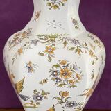 Moustiers earthenware vase, 40 cm