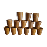 14 tasses en grès Digoin