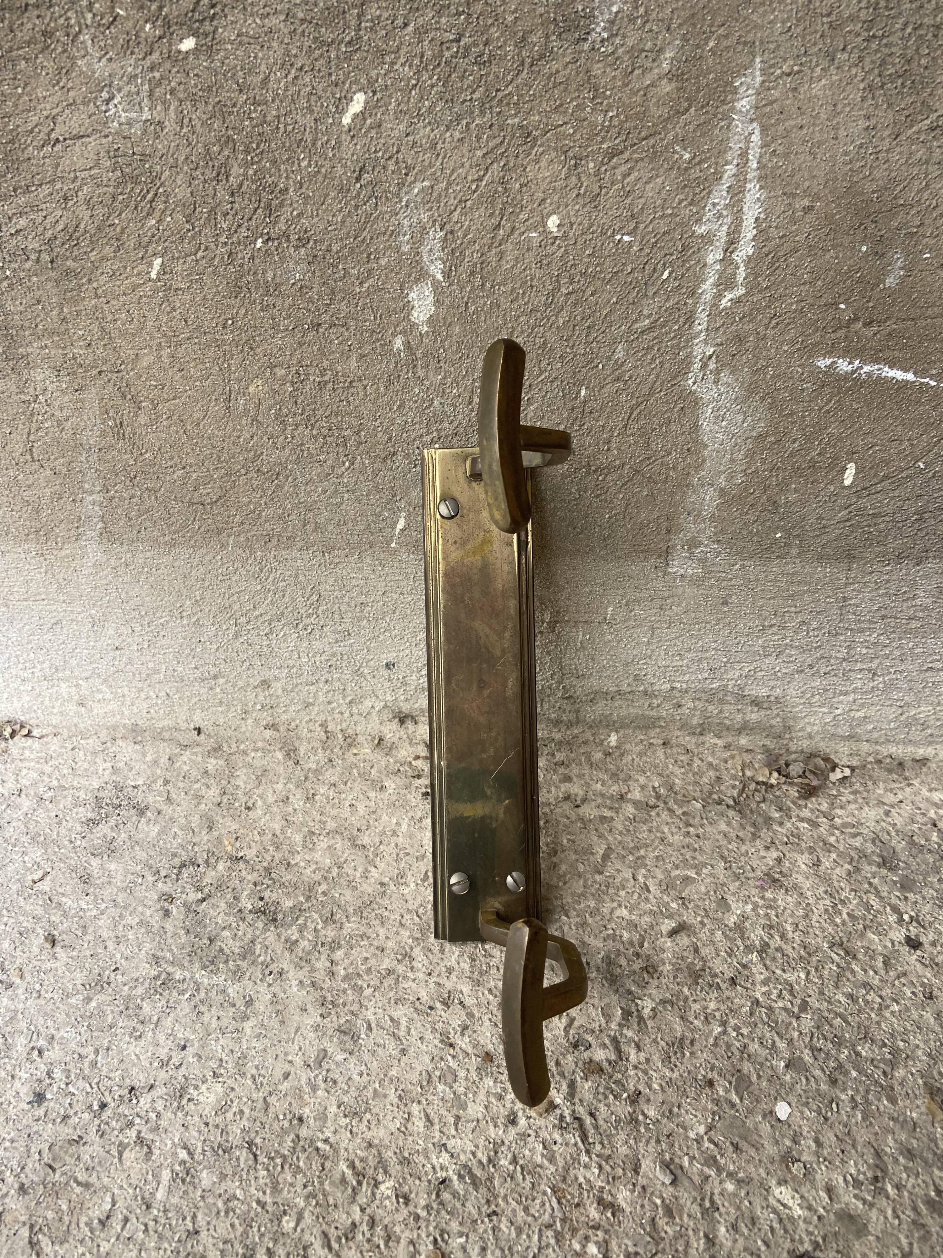 Double brass wall hook