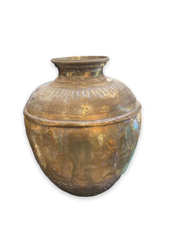 Jarre indienne en cuivre doré