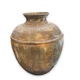 Indian jar in gilded copper
