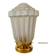 Vintage art deco globe table lamp in frosted glass