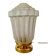 Vintage art deco globe table lamp in frosted glass