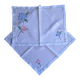 Rectangular tablecloth and its matching vintage hand-embroidered napkin – Bicolour hydrangeas