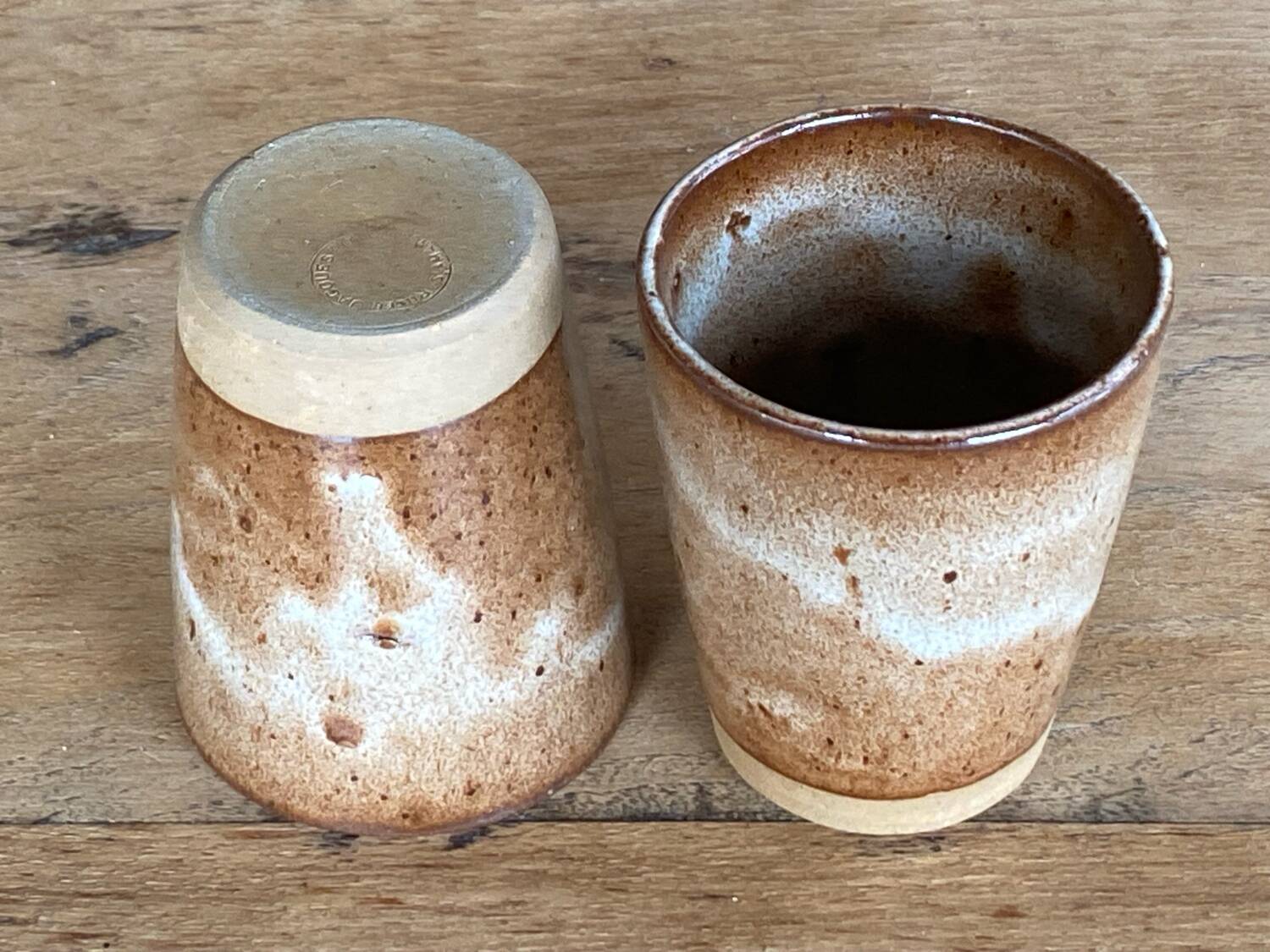 2 stoneware mugs by Roger Jacques