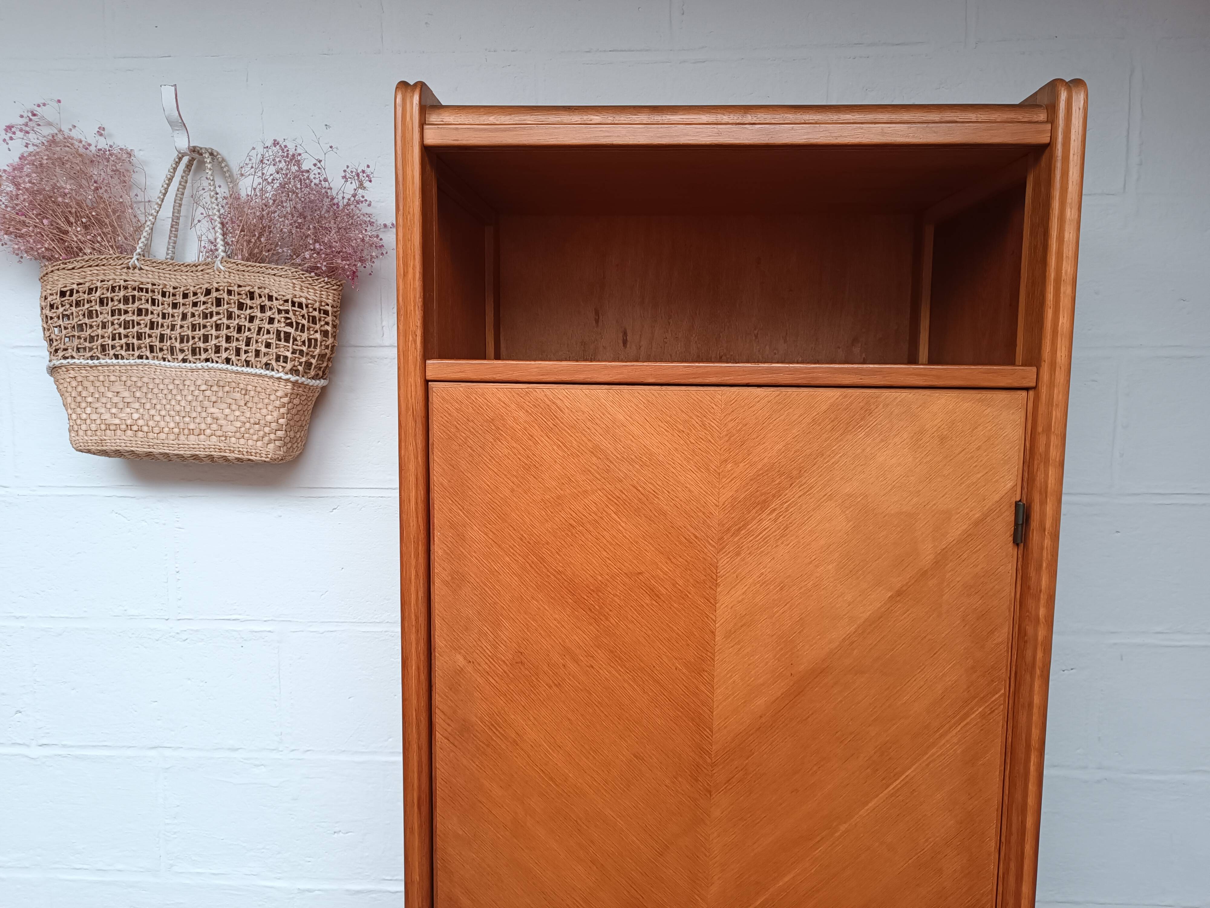 Wing-shaped locker cabinet from the 1950s