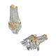 Pair Sconces Hot Air Balloon Bronze Crystal Style Louis XVI 55 cms