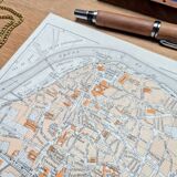 Printed in 1953, Map of Avignon, Vaucluse. Original Authentic Vintage.