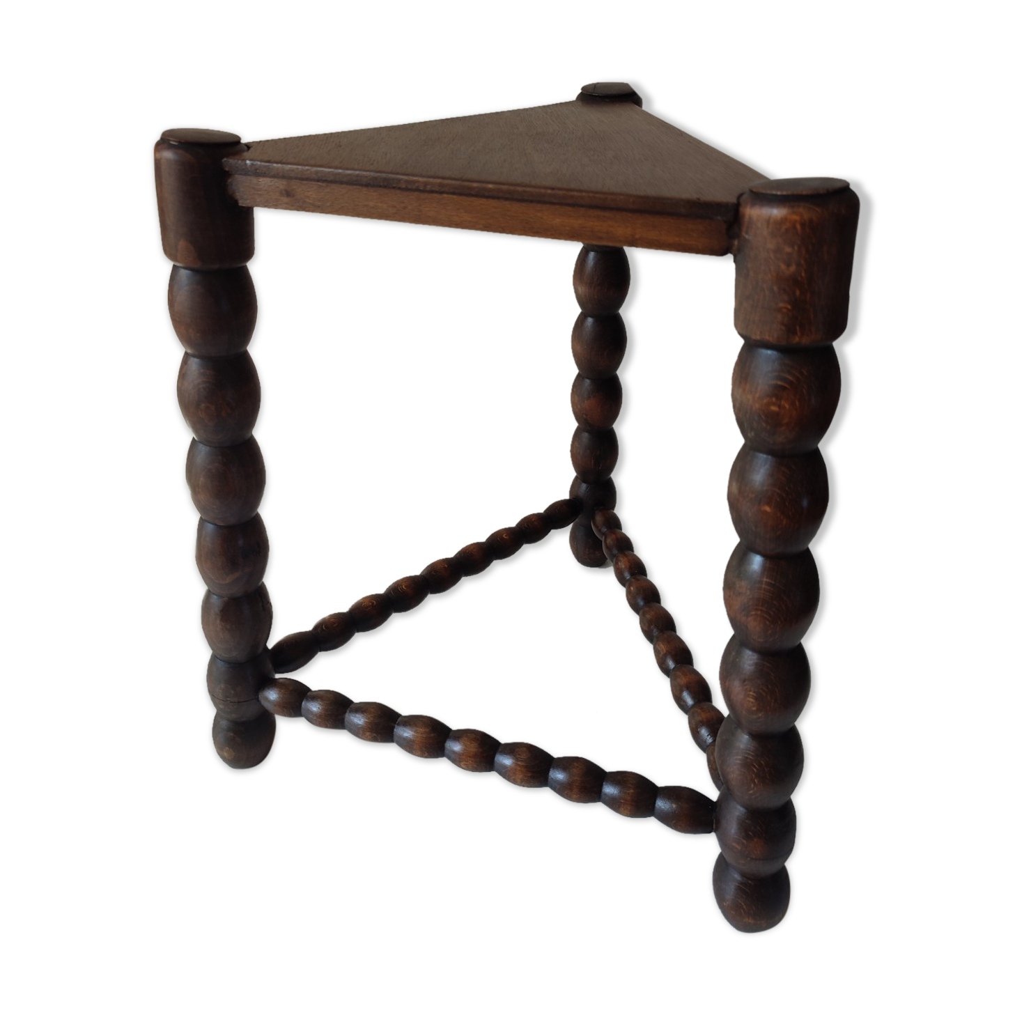 Wood tripod sofa end