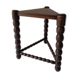 Wood tripod sofa end