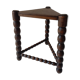 Wood tripod sofa end