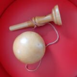 Bilboquet made of light wood