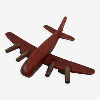 Avion jouet en bois vintage