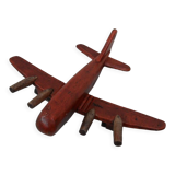 Avion jouet en bois vintage