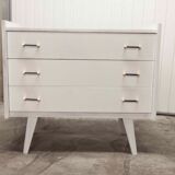 Scandinavian dresser 1960 3 drawers madeover brass bakelite