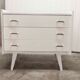Commode scandinave 1960 3 tiroirs relookées laiton bakélite