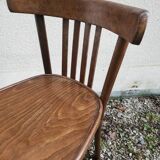 Pair of curved wooden bistro chairs