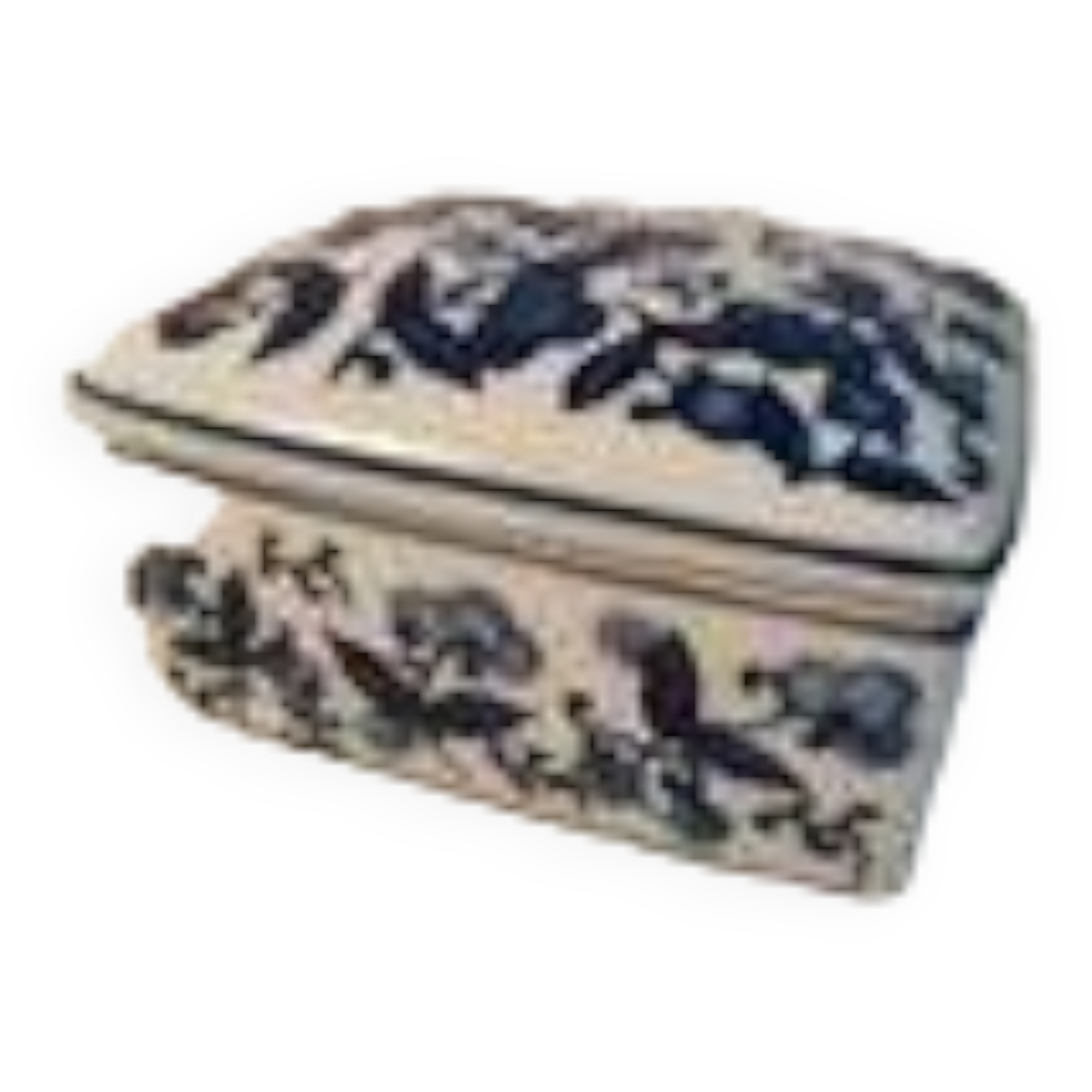 Jewelry Box, Ring Holder, Empty Pockets, Candy Box in White and Blue Porcelain