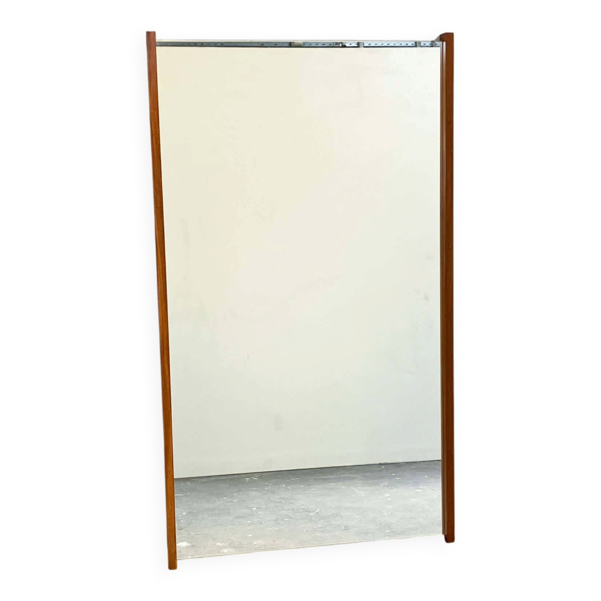 Miroir mural avec cadre en teck, années 1960