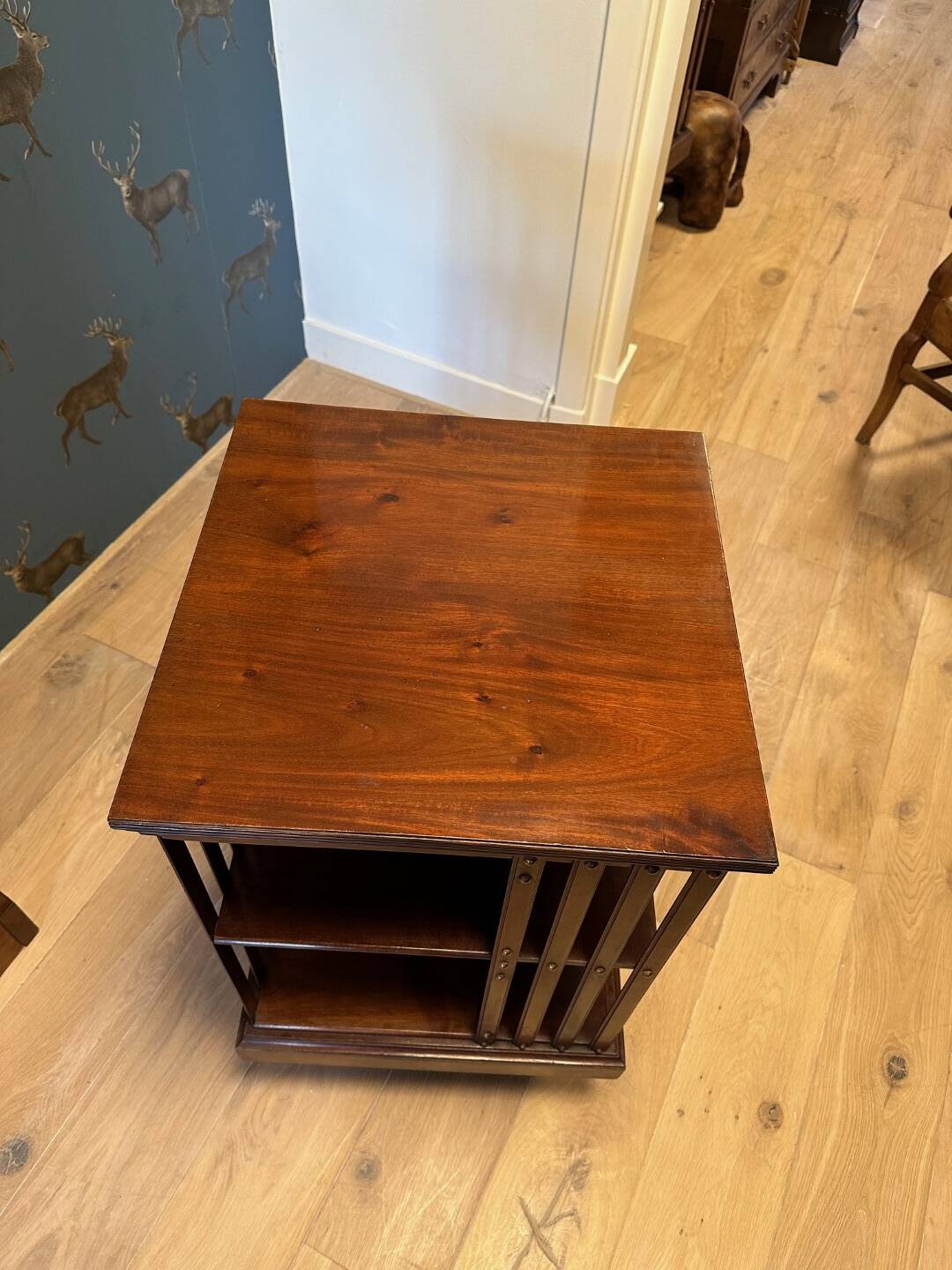 Antique revolving bookcase