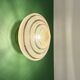 Old glass globe wall/ceiling light in frosted white and gold.