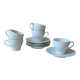 Set of 5 white cups