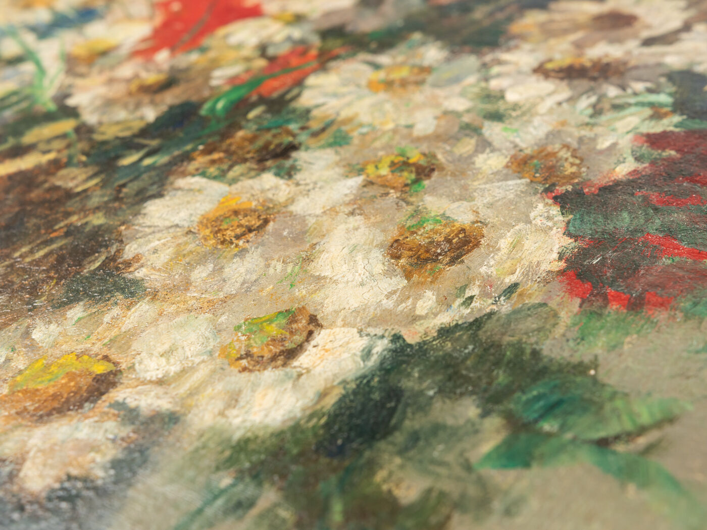 Colorful art déco flower bouquet, 53 x 68 cm