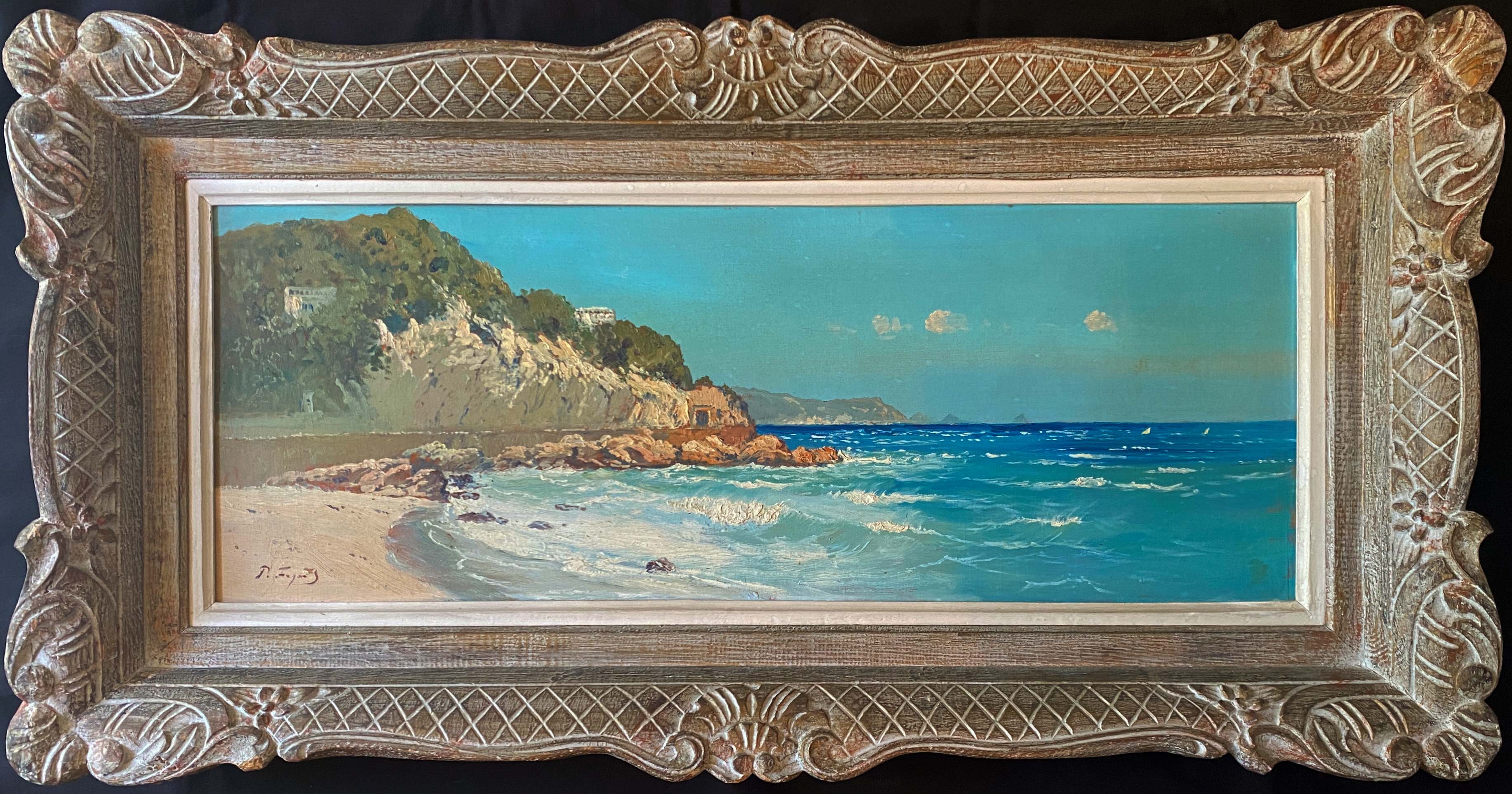 Orientalist painting marine algeria pierre faget-germain (1890-1961) skikda