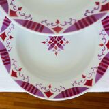 4 assiettes creuses en terre de fer du Moulin des Loups et Hamage modèle Madeleine